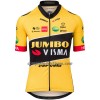 Completo Maglia + Pantaloncino con bretelle 2022 Jumbo-Visma Manica Corta Giallo Nero Donna